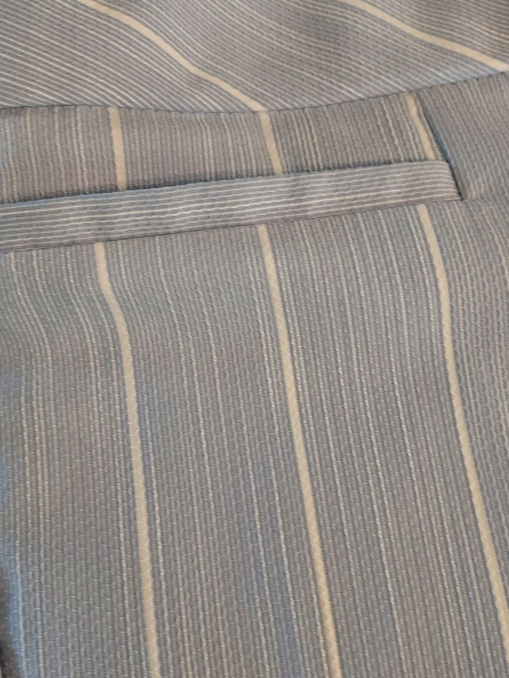 Claiborne Light Blue Pinstripe Wide-Leg Pants - Picture 3 of 13